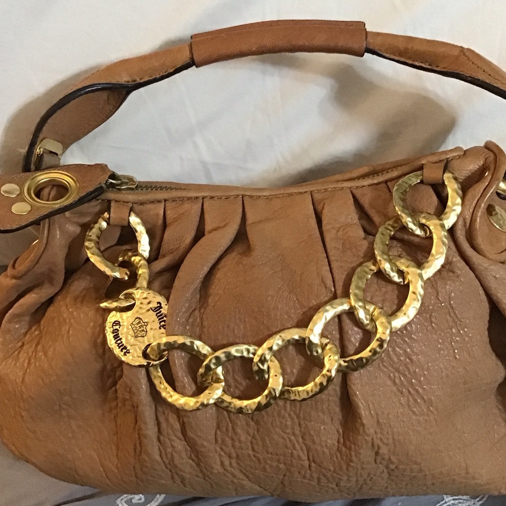 Juicy Couture Leather Shoulder Bag with Gold Chain Detaing Vintage